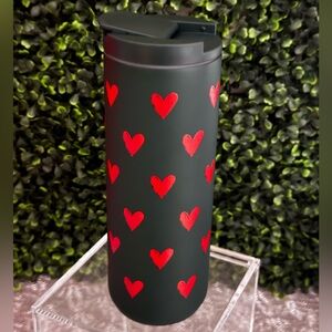 NWT♥️Starbucks 2026 Valentines Day Red Hearts Green Stainless Steel 16oz Tumbler